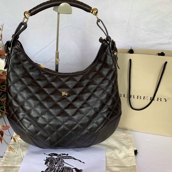 Burberry Quilted Hand bag- chocolate - Picture 1 of 9